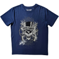 Guns N' Roses Faded Skull Blue Tee