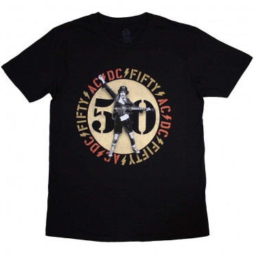 AC/DC Gold Emblem Marškinėliai (50 years edition)