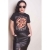 The Rolling Stones Flaming Tattoo Tongue Moteriški Marškinėliai thumbnail