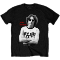 John Lennon New York City Black & White Marškinėliai