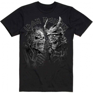 Iron Maiden Senjutsu Large Grayscale Heads Marškinėliai