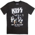 Kiss End Of The Road World Tour Stone Wash Marškinėliai