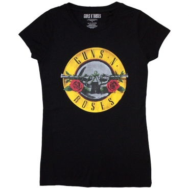 Moteriški Marškinėliai Guns 'N Roses Classic Bullet Logo (smulkioms moterims)