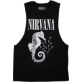Vest T-Shirt Nirvana Seahorse & Logo Mono