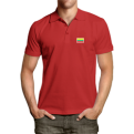 Red polo shirt with Vytis
