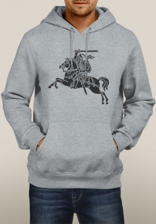 Grey hoodie with Vytis