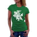 Žali Moteriški Marškinėliai Su Vyčiu