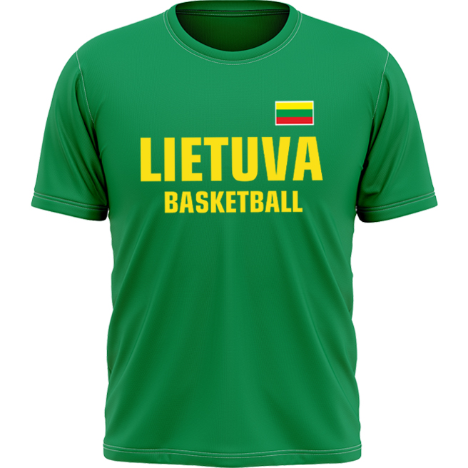 Uz Lietuva Vyrai! Lithuanian Basketball Fan Team Essential T-Shirt for  Sale by Brigianna