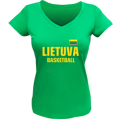 Lietuva Basketball Moteriški Marškinėliai 