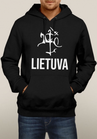 Black Hoodie With Big Vytis