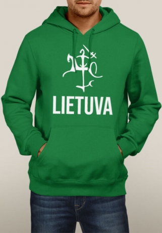Green Hoodie With Big Vytis