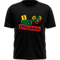 Vyriški Marškinėliai I Love Lithuania