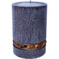 Souvenir Candle Decorated With Amber