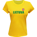 Ladies Tee Lithuania With Flag On The Back