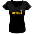 Ladies Tee Lithuania With Flag On The Back