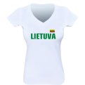 Moteriški Marškinėliai Lietuva Su Vyčiu Ant Nugaros (Dydis M)