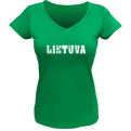 Lietuva Moteriški Marškinėliai (vėliavėlė ant nugaros)