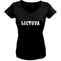 Lietuva Moteriški Marškinėliai (vėliavėlė ant nugaros)