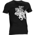 Black Tee With Silver Vytis