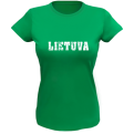Lietuva Moteriški Marškinėliai (vėliavėlė ant nugaros)