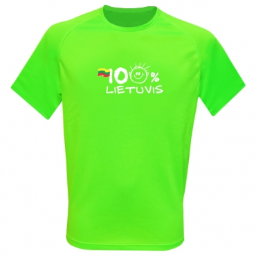 Tee 100 Percent Lithuanian Sporty Neon