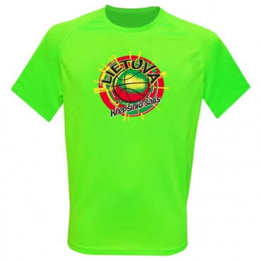 Tee Lithuania Basketball Country Sporty Neon 