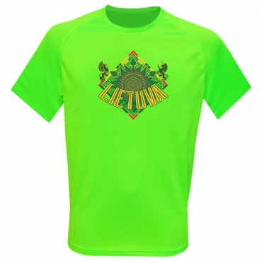 Sportiniai Marškinėliai Lietuva (Neon Green)