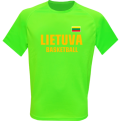 Tee Lithuania Basketball Sporty Neon