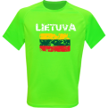 Sportiniai Marškinėliai Lietuva (Neon Green)