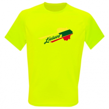 Tee Lithuania Sporty Neon Yellow