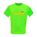 Juniors Sporty Neon Tee Lithuania (Vytis On The Back)