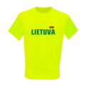 Juniors Sporty Neon Tee Lithuania (Vytis On The Back)