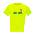 Juniors Sporty Neon Tee Lithuania (Flag On The Back)