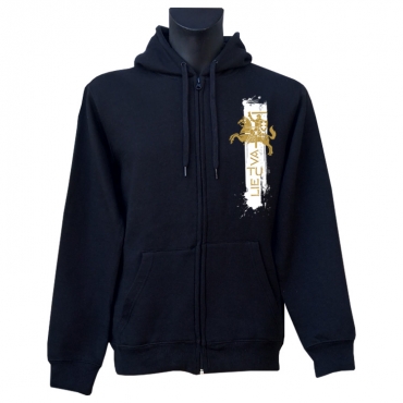 Hoodie With Zipper Vytis Stripe