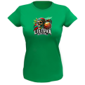 Moteriški Marškinėliai Lietuva Basketball Skulls