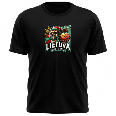 Marškinėliai Lietuva Basketball Skulls
