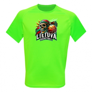 Vaikiški Sportiniai Marškinėliai Lietuva Basketball Skulls