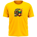 Tee Lithuania Skull In Flames