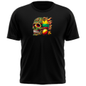 Tee Lithuania Skull In Flames