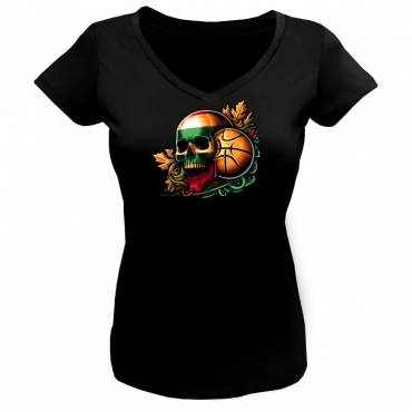 T-shirt ladies Lithuania Skull