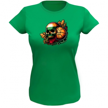 T-shirt ladies Lithuania Skull