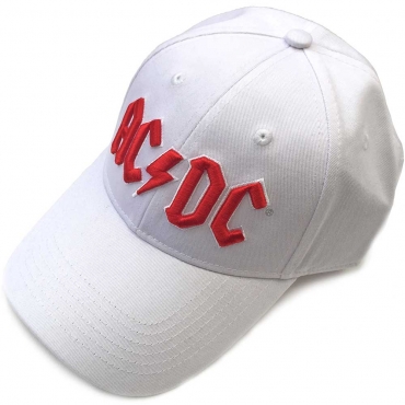 AC/DC Red Logo White Cap