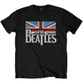 The Beatles Drop T Logo & Vintage Flag Marškinėliai 