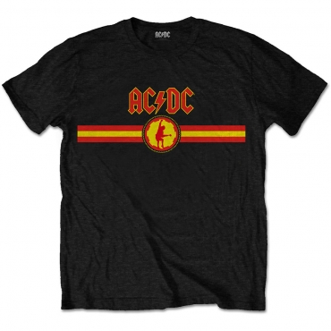 AC/DC Logo & Stripe Marškinėliai