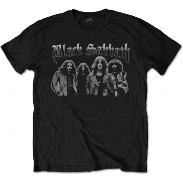 Black Sabbath Greyscale Group Marškinėliai