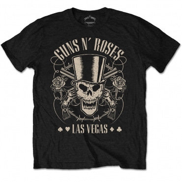 Guns N' Roses Top Hat, Skull & Pistols Las Vegas Tee