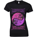 Metallica Yin Yang Purple Moteriški Marškinėliai