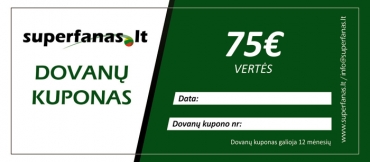 75 EUR Dovanų Kuponas  
