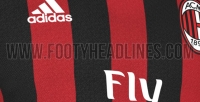 PIRMAS ŽVILGSNIS: 2017-18 AC MILAN Namų Marškinėliai