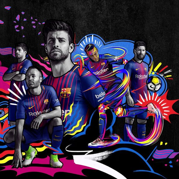 FC Barcelona 2017-18 sezono marškinėliai